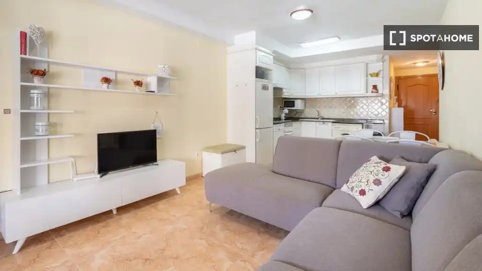 Living room of Flat for rent in Tavernes de la Valldigna  with Air Conditioner, Heating and Furnished