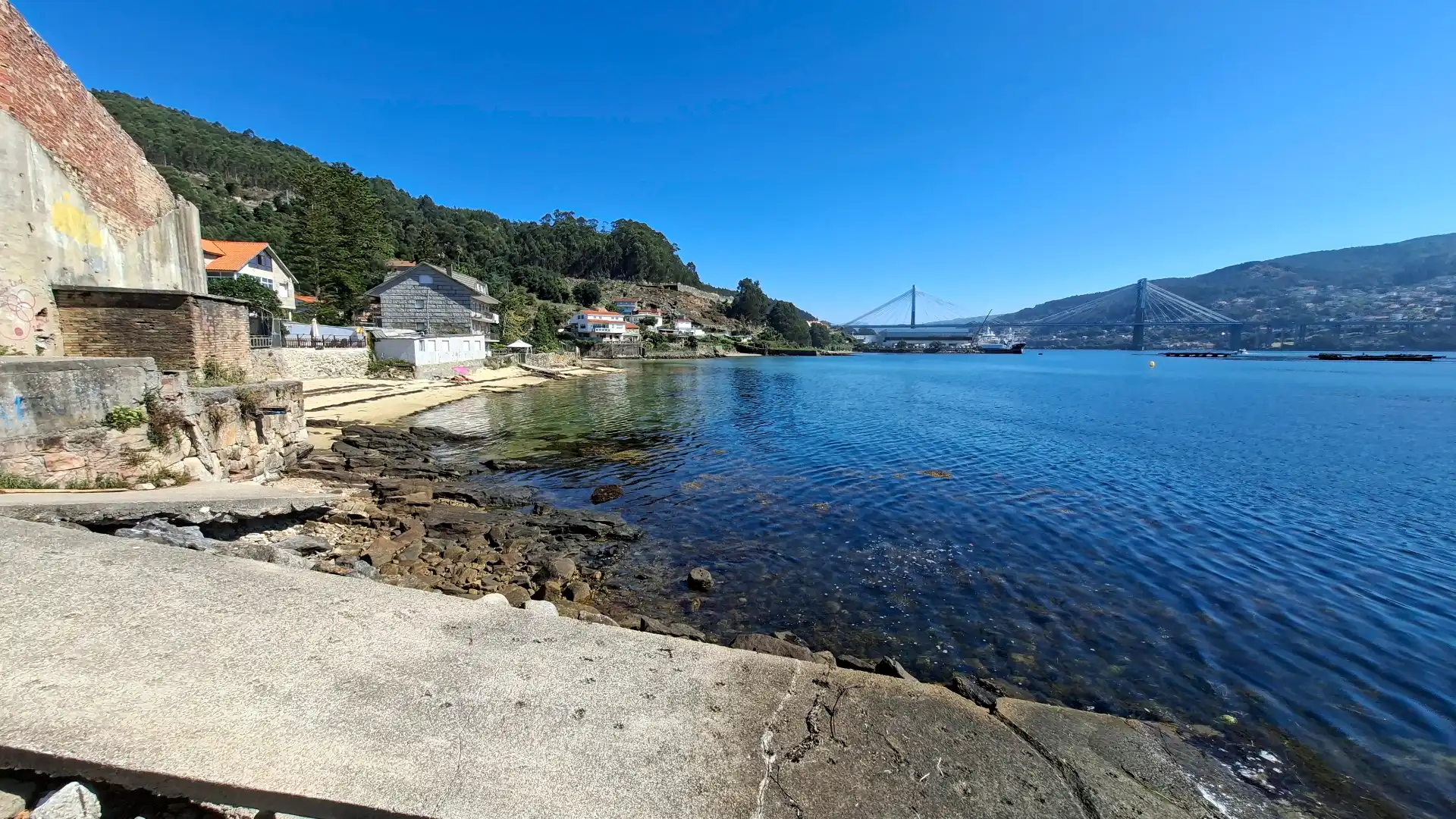 Vista exterior de Casa adosada en venta en Moaña, Pontevedra