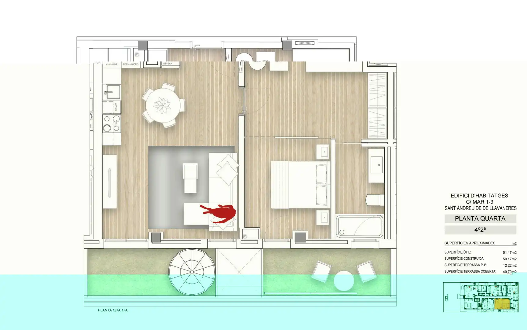 Flat for sale in Sant Andreu de Llavaneres  with Air Conditioner, Heating and Private garden