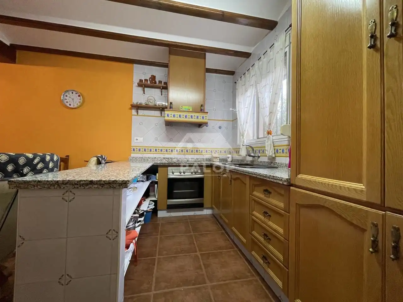 Cocina de Finca rústica en venta en La Pobla Llarga con Aire acondicionado, Jardín privado y Terraza