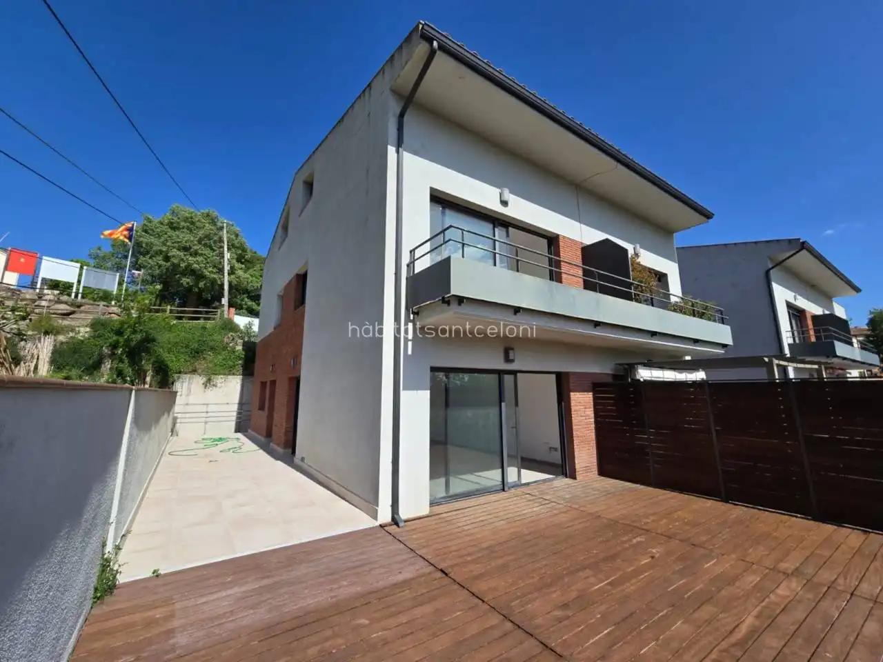 Vista exterior de Casa adosada en venta en Campins con Aire acondicionado, Calefacción y Terraza