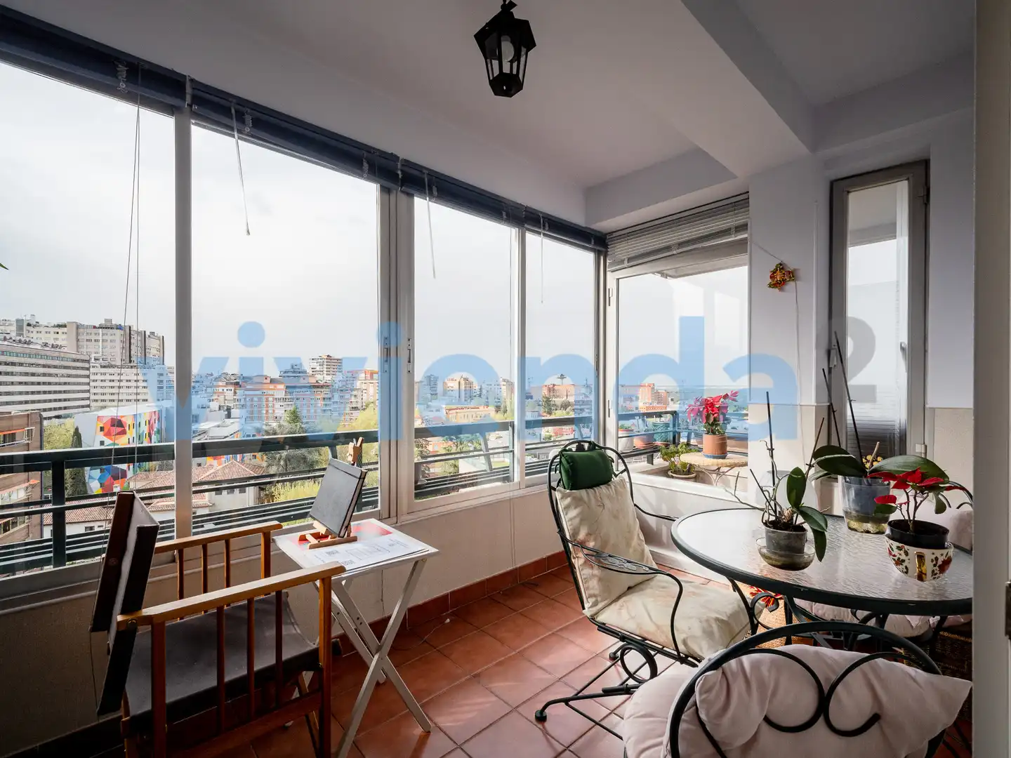 Balcony of Flat for sale in  Madrid Capital  with Air Conditioner, Heating and Terrace