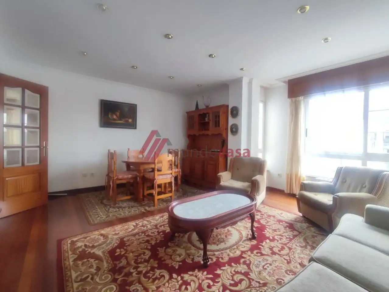 Wohnzimmer von Wohnung zur Miete in Ferrol mit Heizung, Parkett und Terrasse