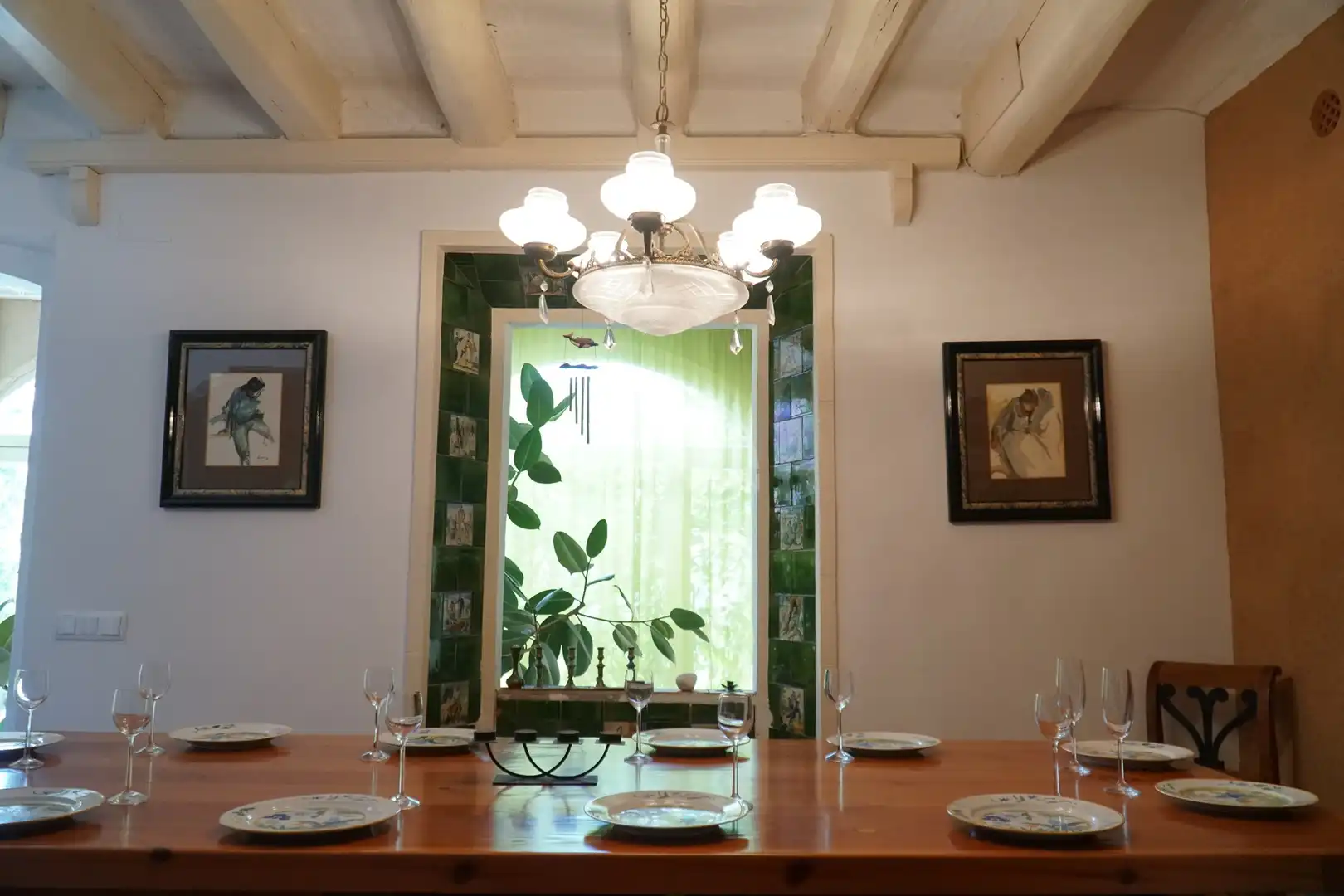 Esszimmer von Einfamilien-Reihenhaus zum Verkauf in Gelida mit Klimaanlage, Heizung und Terrasse