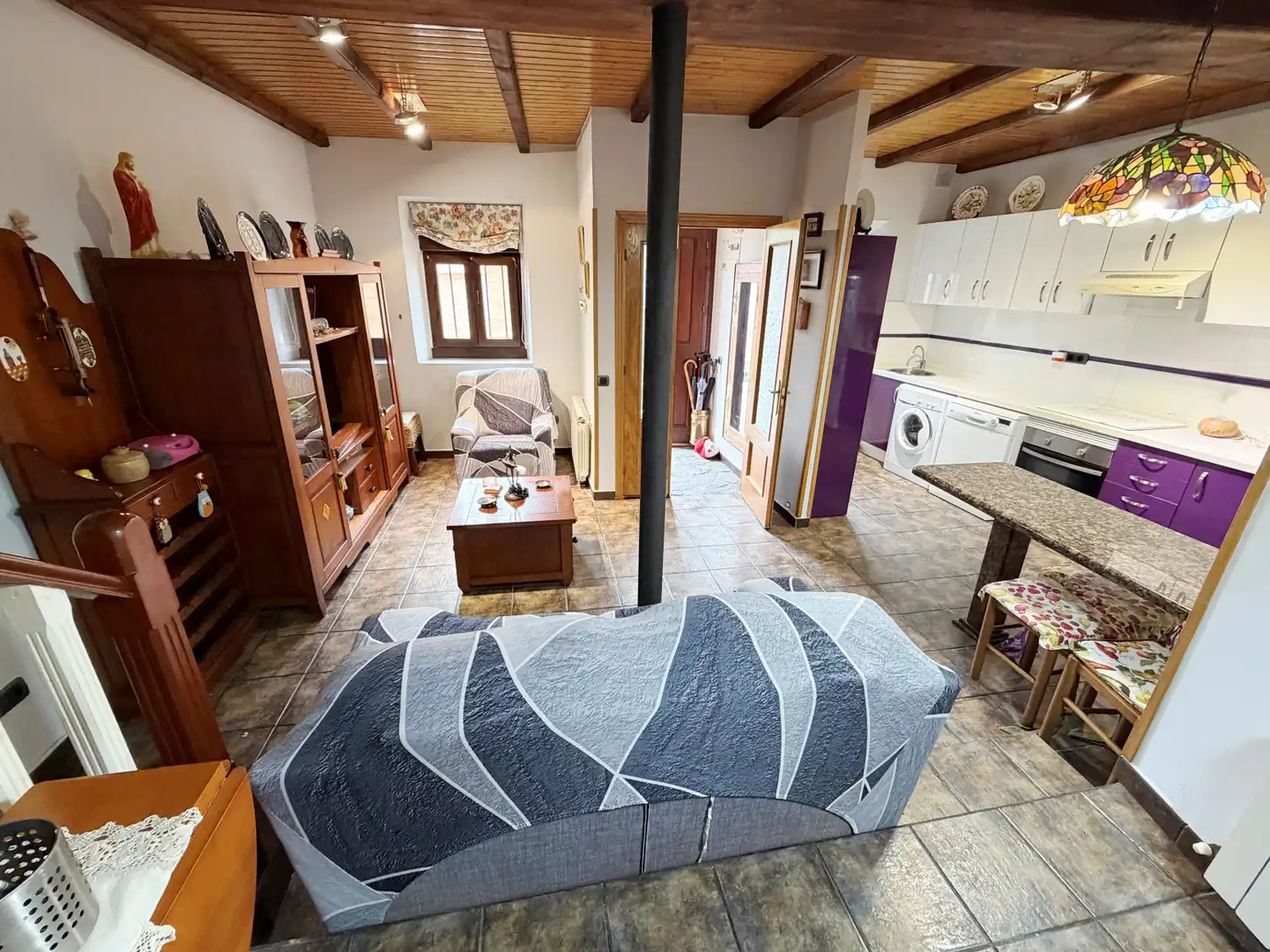 Sala de estar de Casa adosada en venta en Cabranes con Calefacción y Terraza