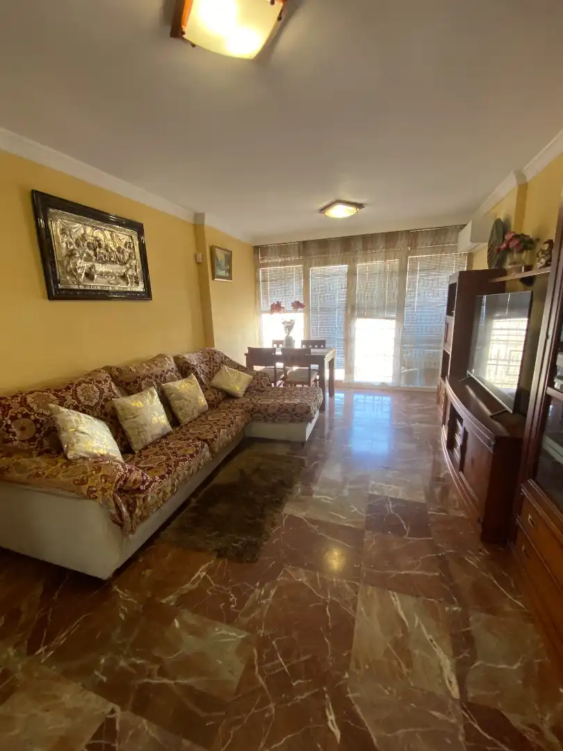Wohnzimmer von Wohnung zur Miete in Málaga mit Klimaanlage, Terrasse und Möbliert