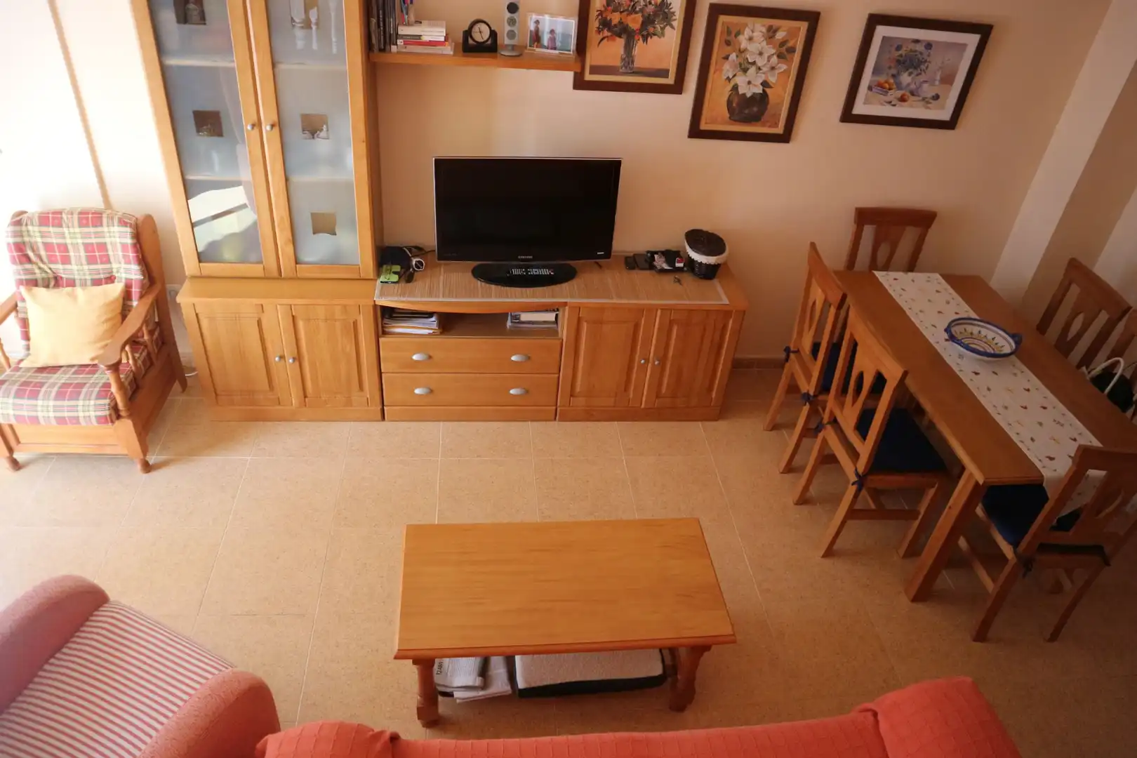 Sala de estar de Casa adosada en venta en La Manga del Mar Menor con Aire acondicionado, Calefacción y Terraza