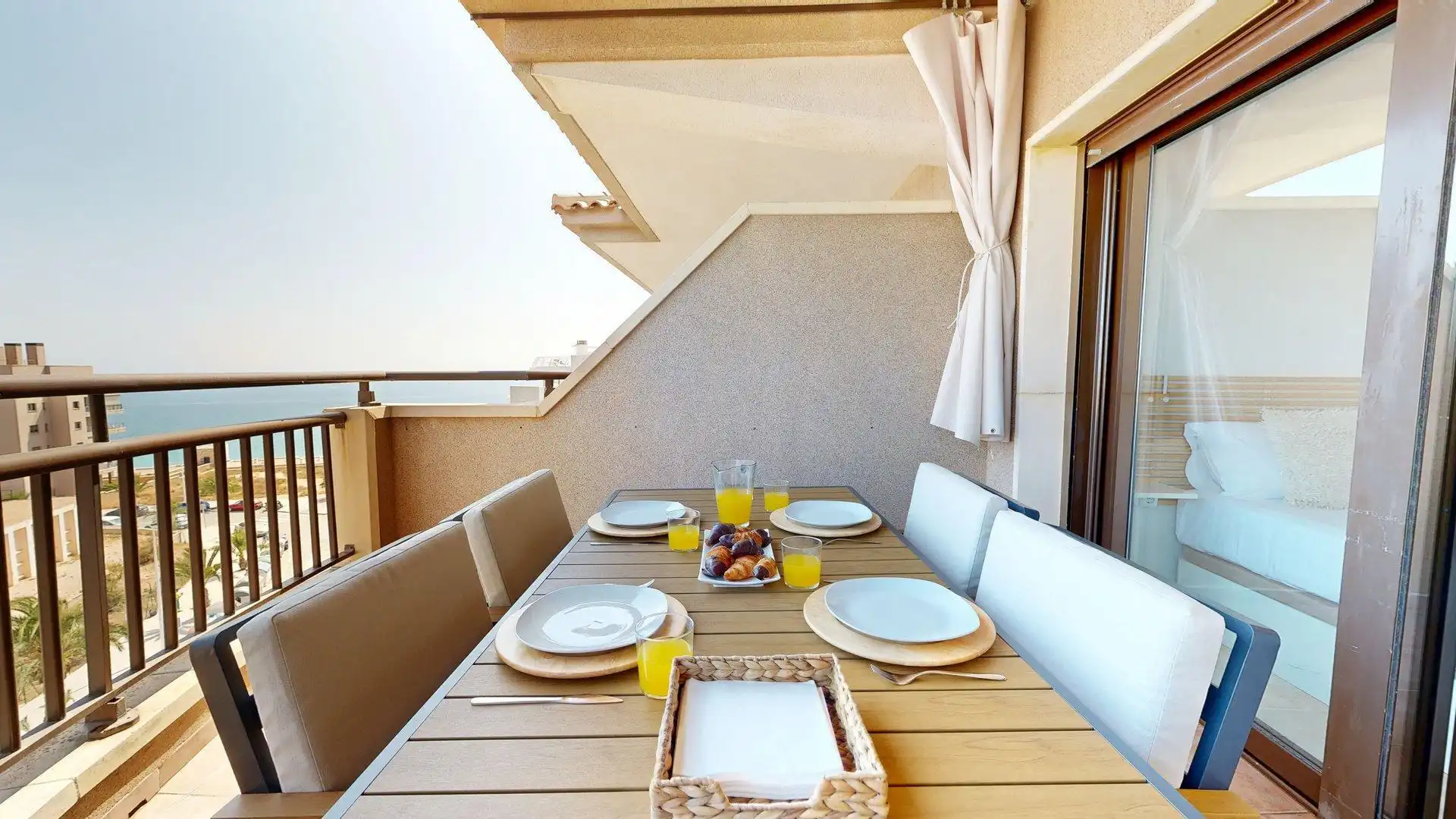 Terraza de Apartamento de alquiler en Elche / Elx con Aire acondicionado, Calefacción y Jardín privado