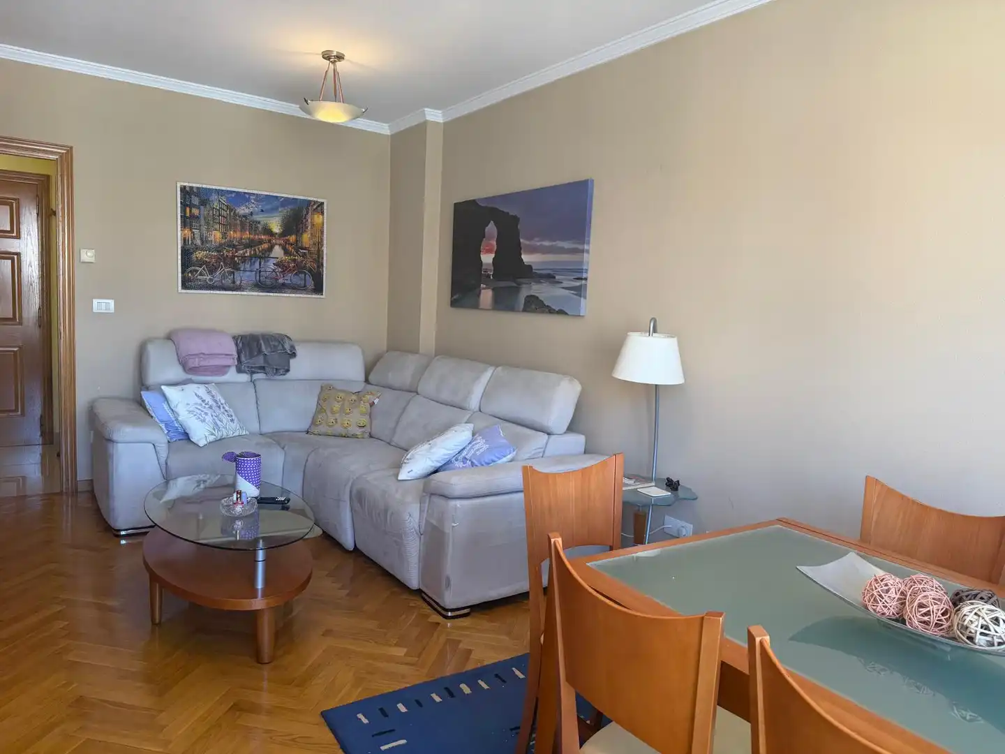 Wohnzimmer von Wohnung zur Miete in Lugo mit Heizung, Parkett und Abstellraum