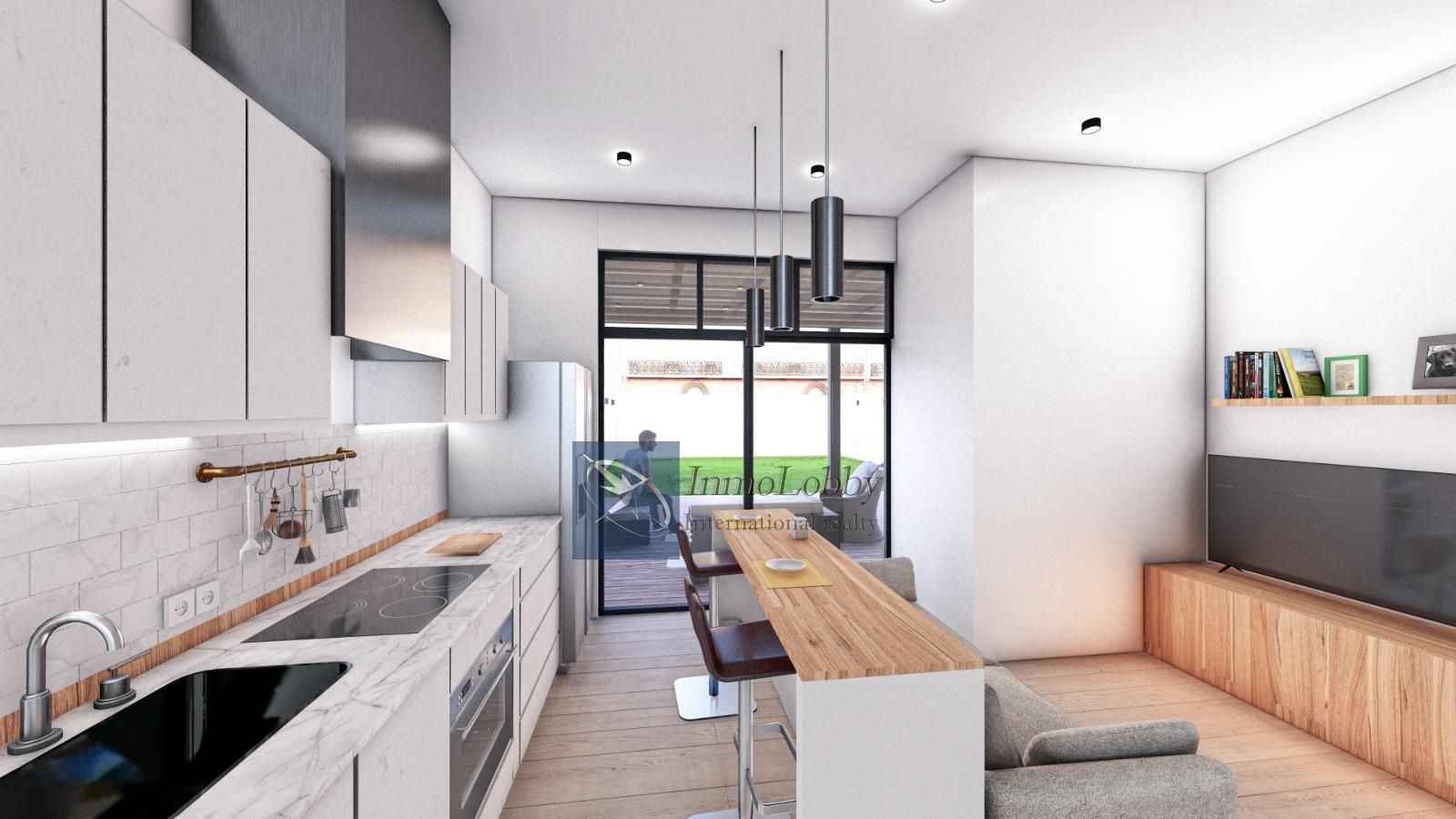 Kitchen of Apartment for sale in  Barcelona Capital  with Air Conditioner, Heating and Terrace