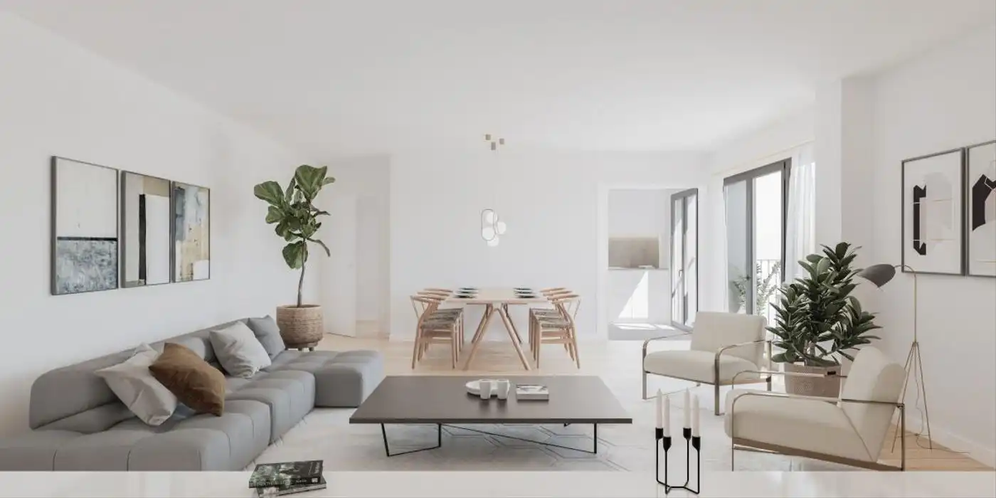 Sala d'estar de Pis de lloguer en Sant Just Desvern amb Aire condicionat, Calefacció i Parquet