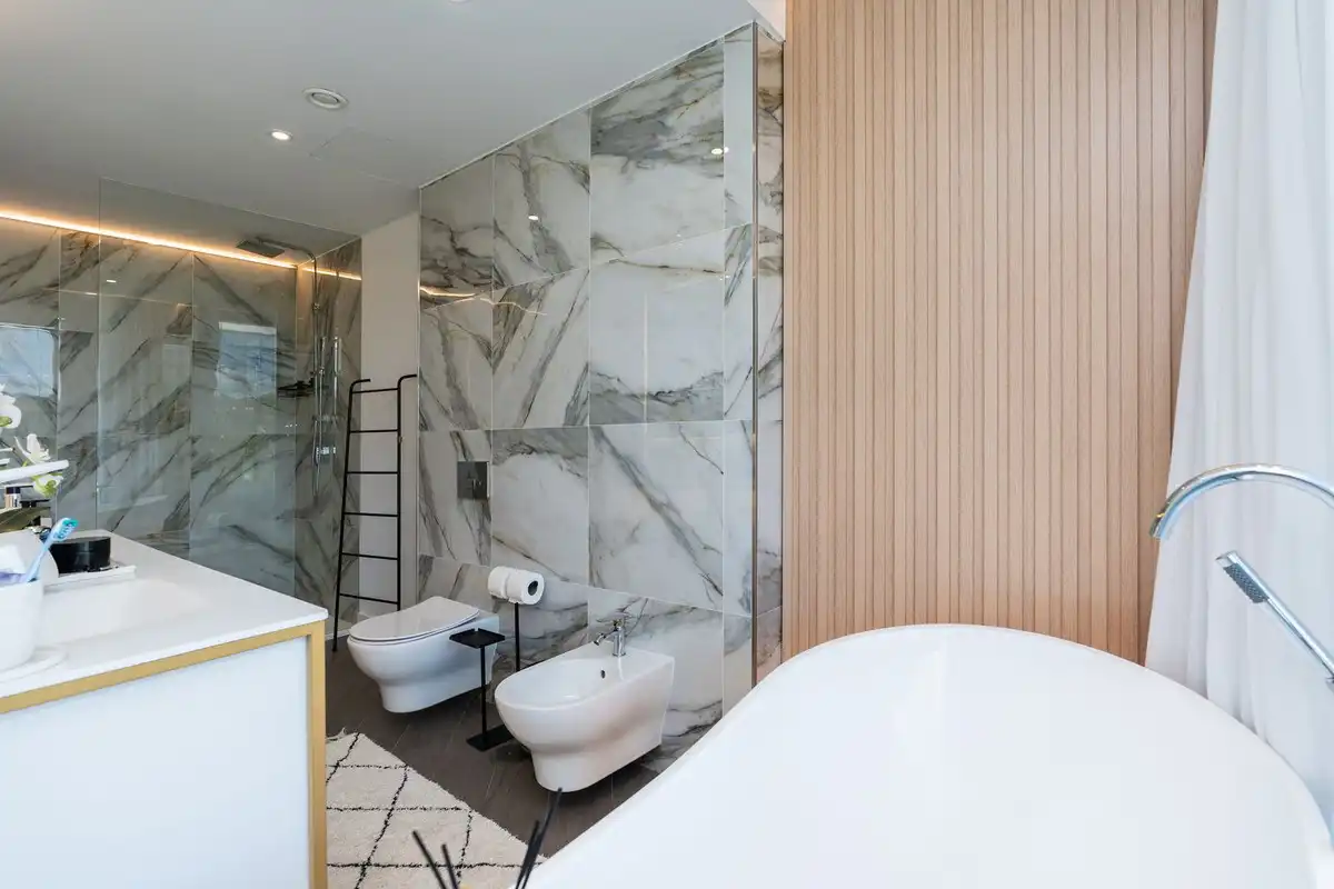 Bathroom of Houses for sale in Mijas  with Air Conditioner, Heating and Private garden