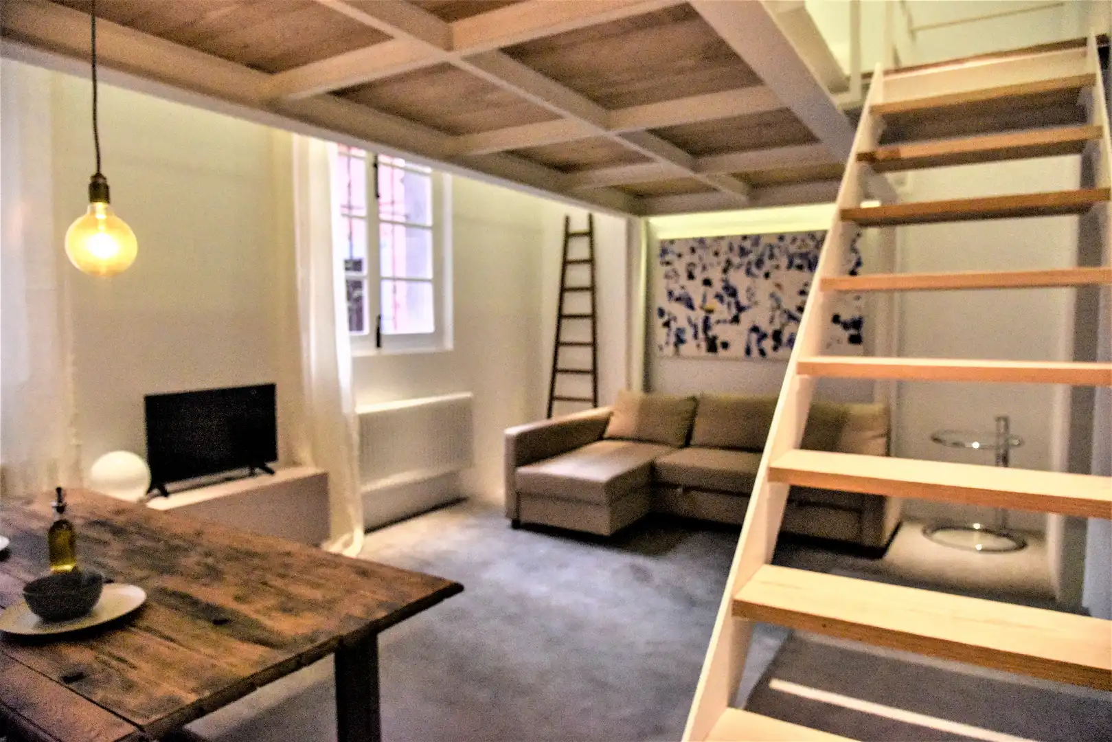 Wohnzimmer von Maisonette zur Miete in  Madrid Capital mit Klimaanlage, Heizung und Parkett