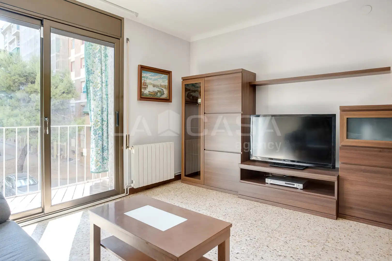 Sala de estar de Piso en venta en Barcelona con Calefacción, Trastero y Balcón