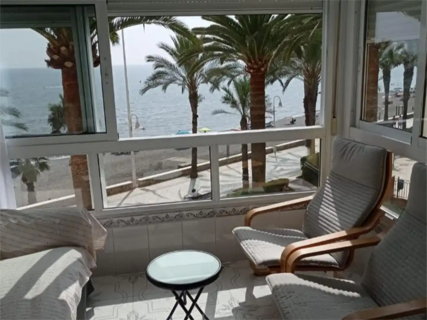 Schlafzimmer von Wohnung zur Miete in Algarrobo mit Klimaanlage und Schwimmbad