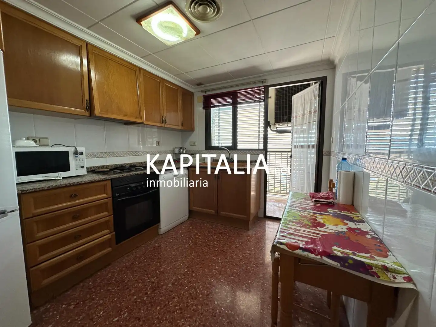 Cuina de Pis de lloguer en Xàtiva amb Aire condicionat, Moblat i Balcó