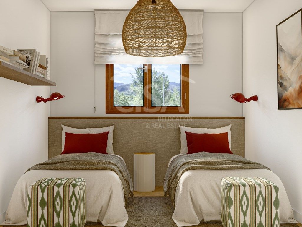 Schlafzimmer von Dachboden zum verkauf in La Seu d'Urgell mit Terrasse, Schwimmbad und Ofen