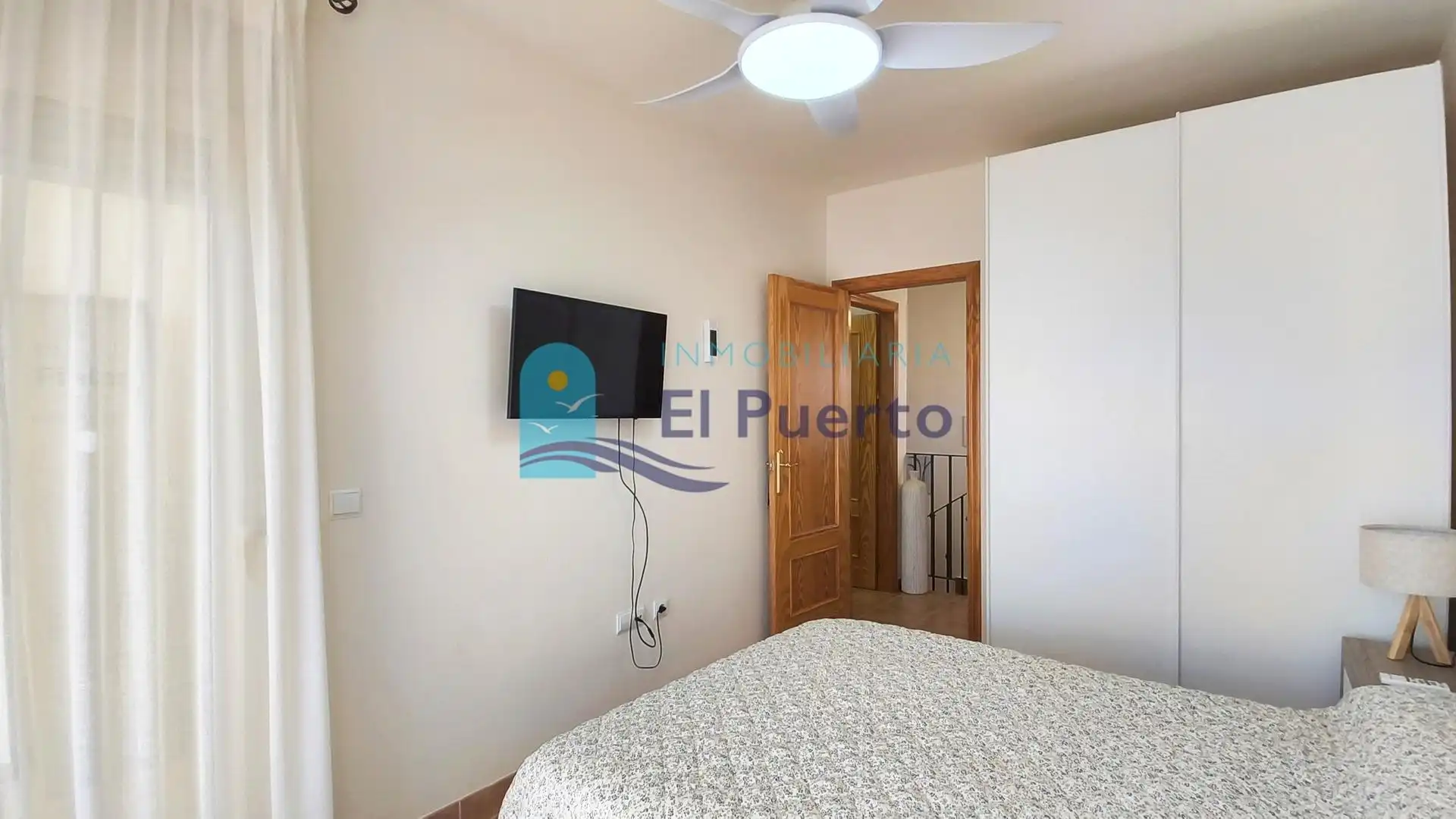 Schlafzimmer von Maisonette zum Verkauf in Mazarrón mit Klimaanlage, Heizung und Privatgarten