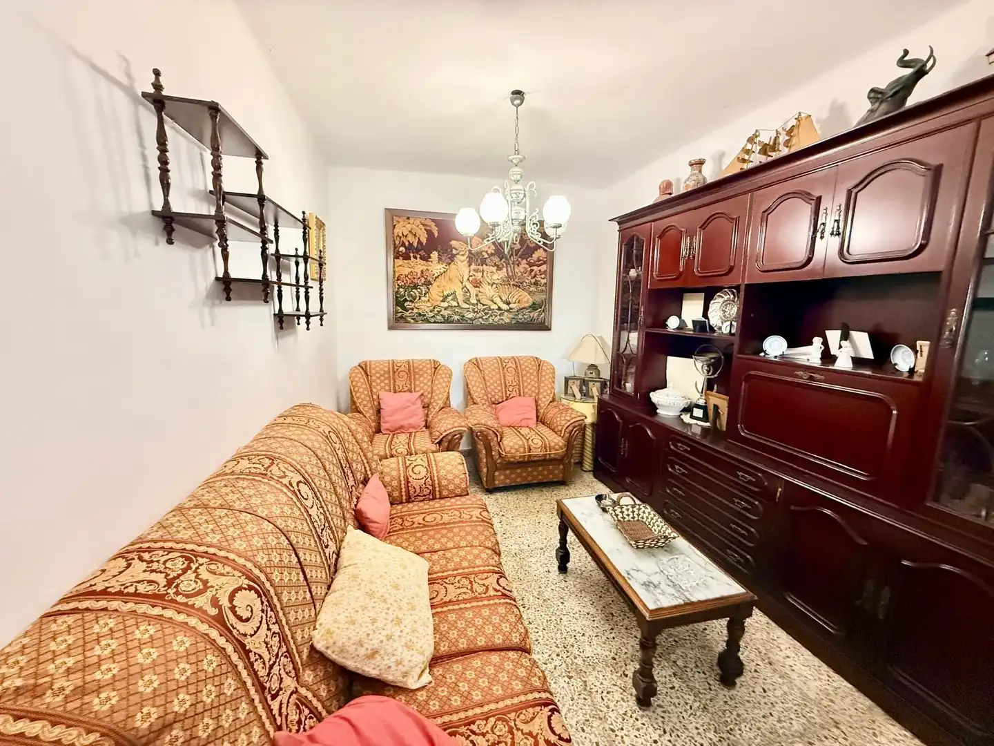 Sala de estar de Casa adosada en venta en Málaga con Terraza
