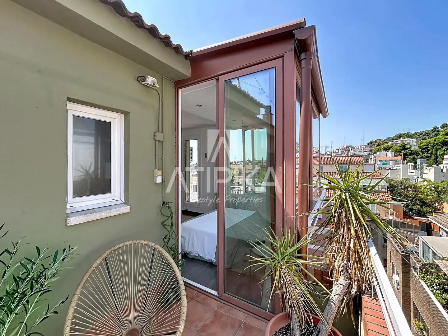 Terrasse von Dachboden zur Miete in Barcelona mit Klimaanlage, Heizung und Terrasse