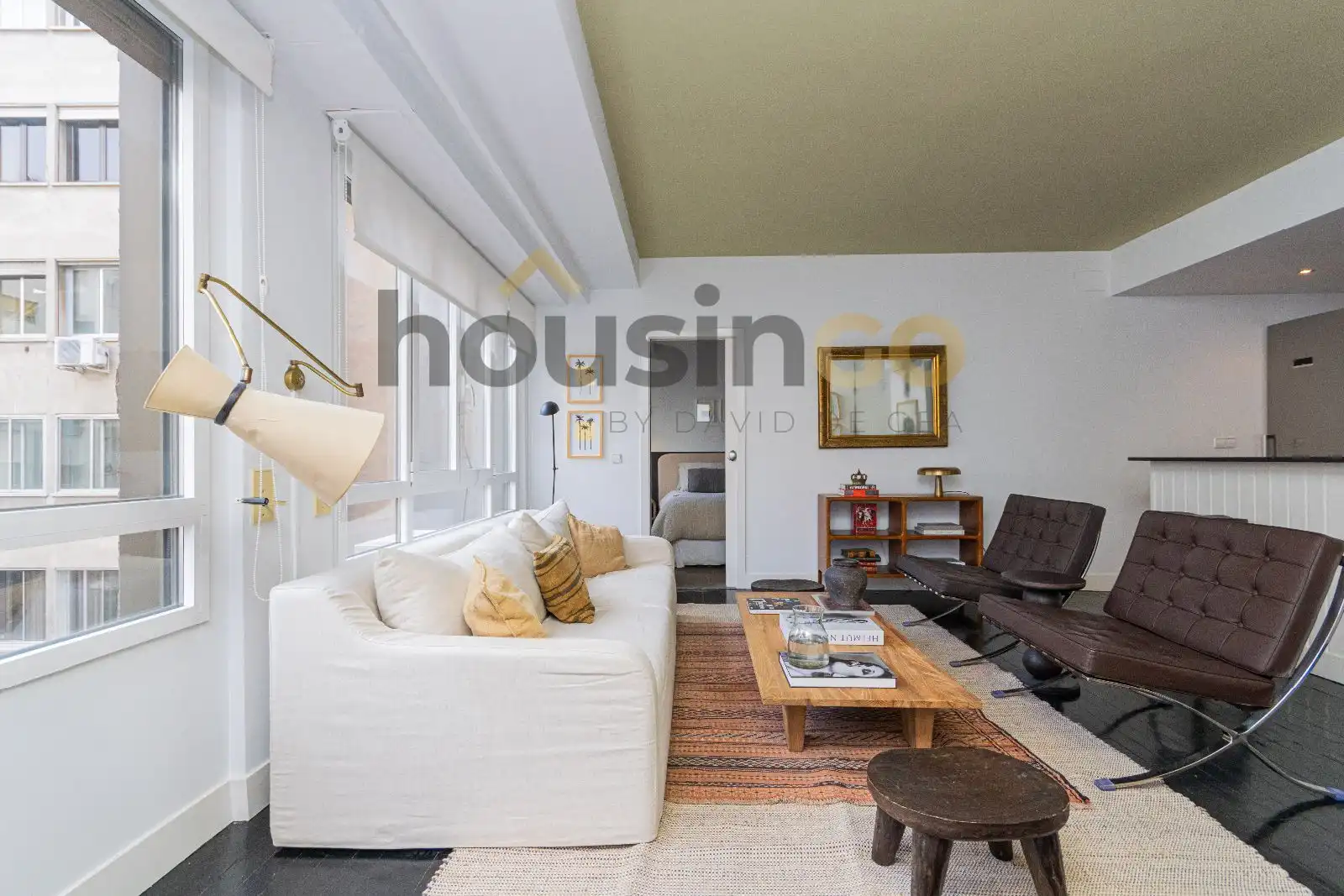 Living room of Flat for rent in Madrid  with Air Conditioner, Heating and Parquet flooring