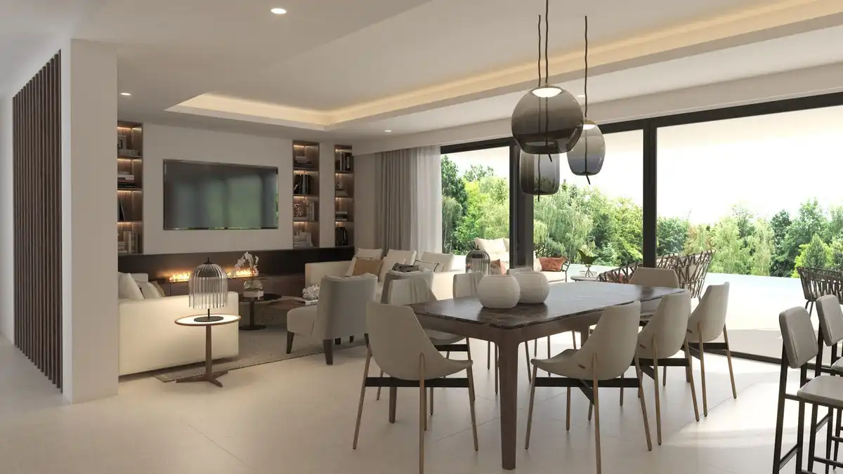 Wohnzimmer von Haus oder Chalet zum Verkauf in Marbella mit Klimaanlage, Privatgarten und Terrasse