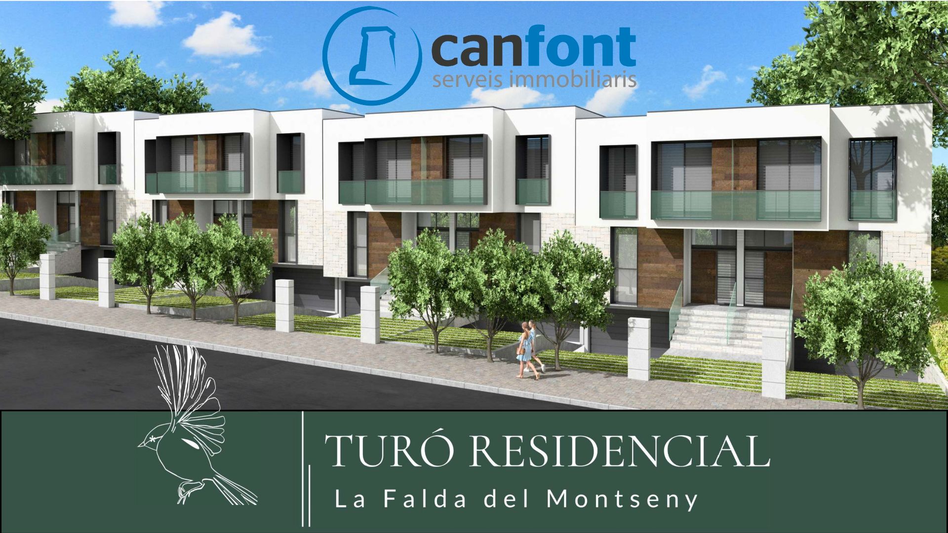 Exterior view of Single-family semi-detached for sale in Sant Antoni de Vilamajor  with Air Conditioner, Heating and Private garden