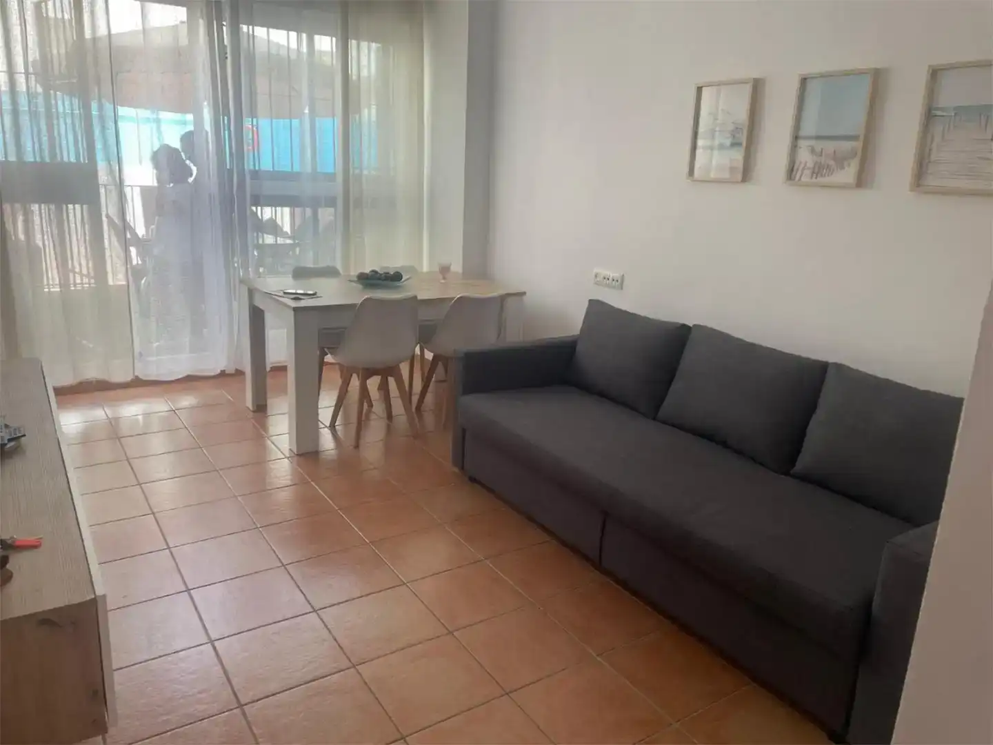 Living room of Flat for rent in Barbate  with Swimming Pool, Furnished and Oven
