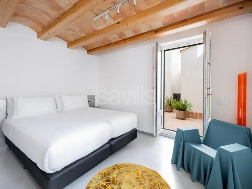 Dormitori de Apartament de lloguer en Barcelona amb Piscina i Moblat