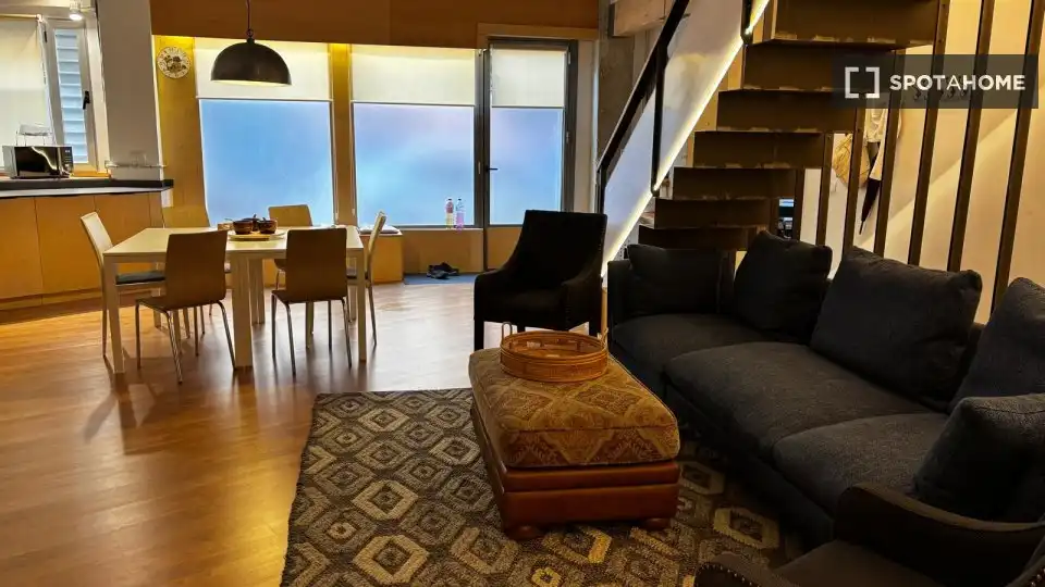 Living room of Flat for rent in Valencia  with Air Conditioner, Heating and Furnished