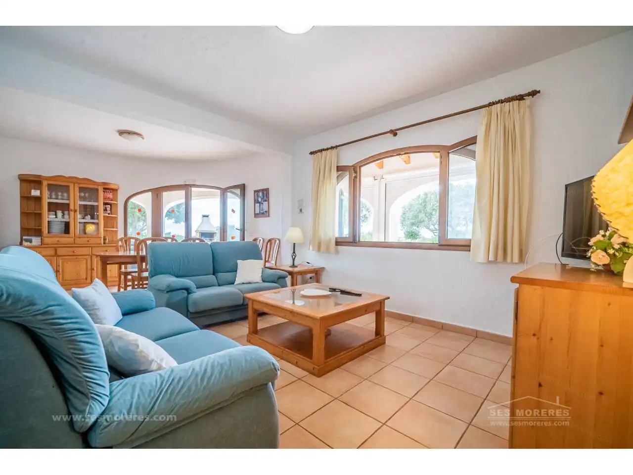 Sala de estar de Finca rústica en venta en Ferreries con Aire acondicionado, Jardín privado y Terraza