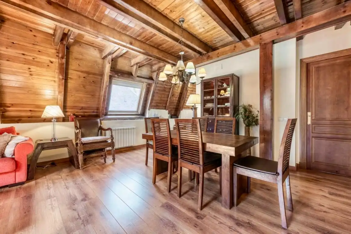 Dining room of Flat for rent in Vielha e Mijaran  with Heating, Parquet flooring and Furnished