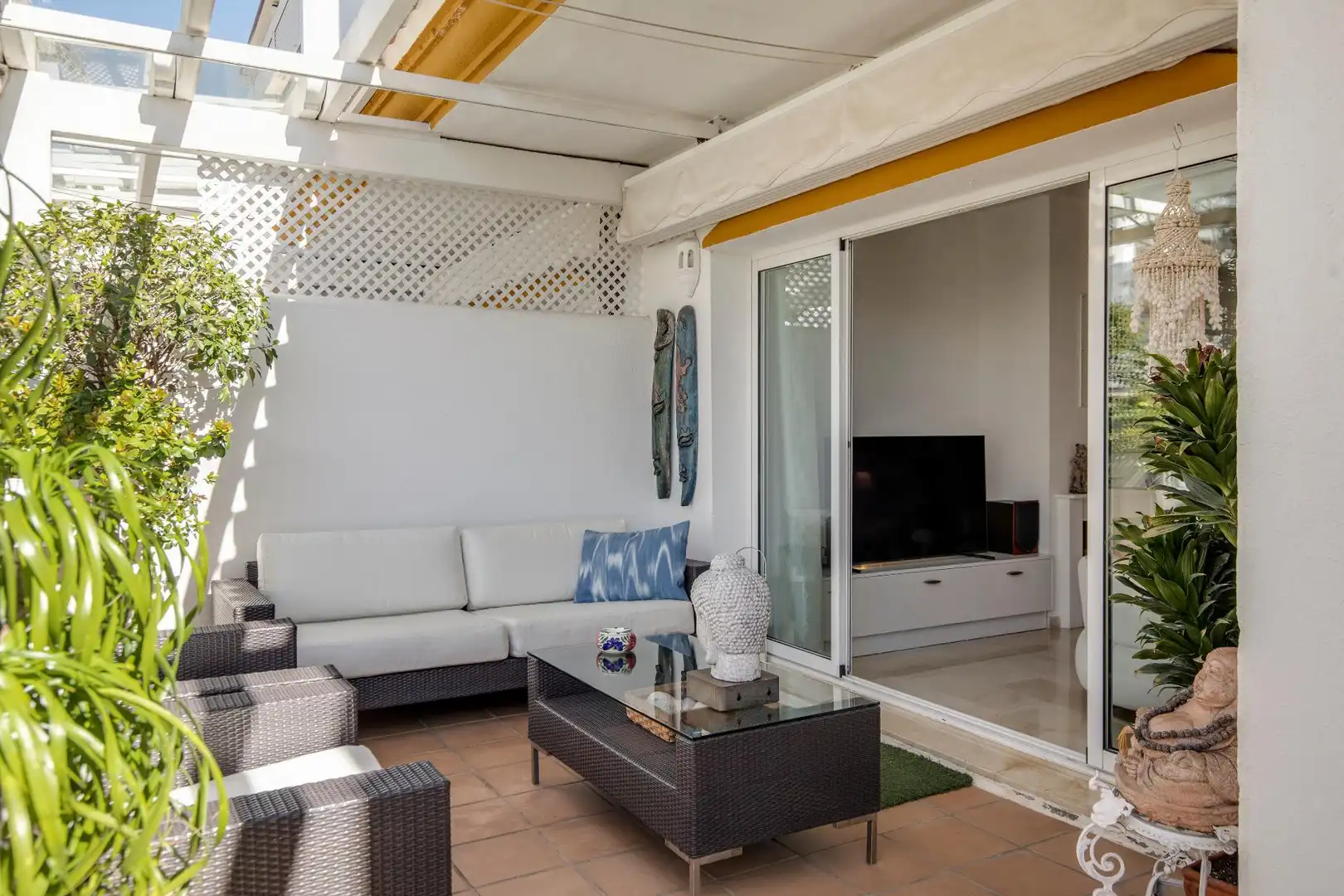 Terraza de Apartamento en venta en Marbella con Aire acondicionado, Jardín privado y Terraza
