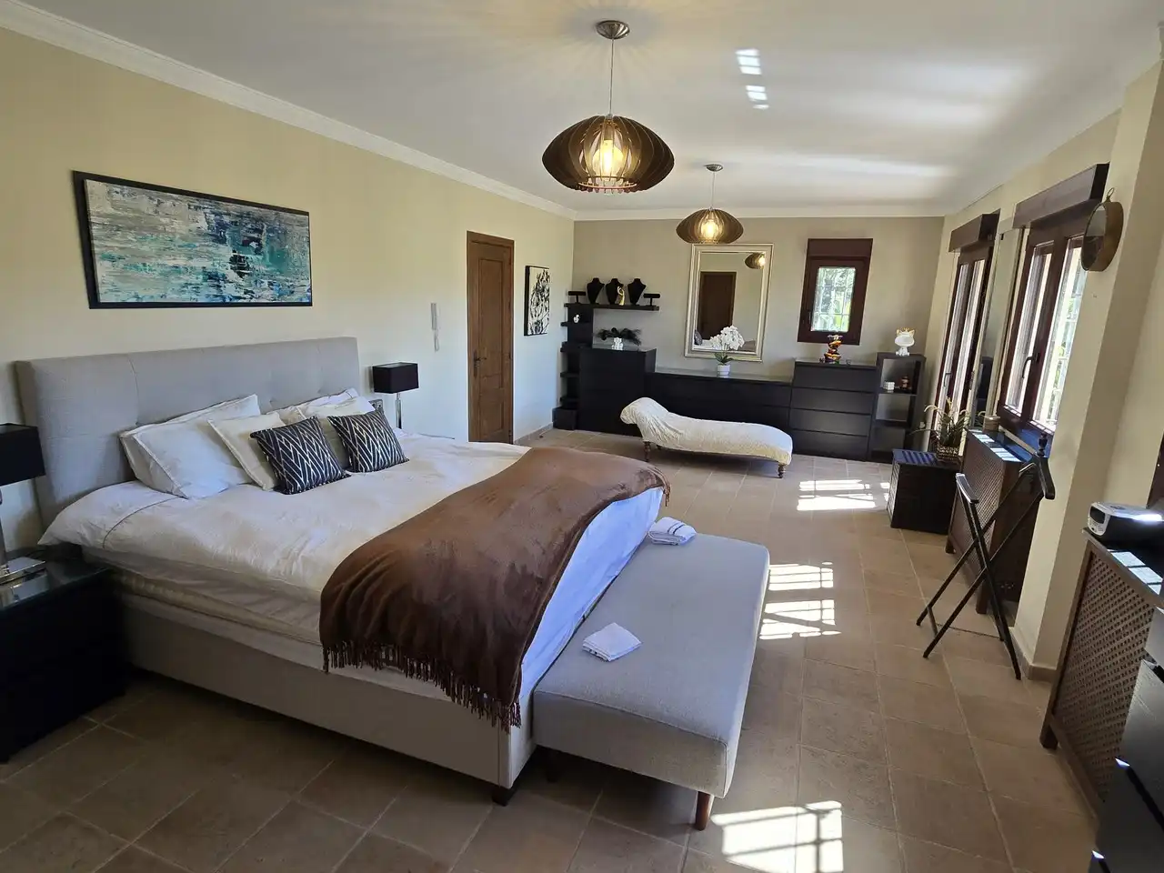 Bedroom of Houses for sale in Viñuela  with Air Conditioner, Terrace and Swimming Pool