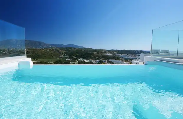 Schwimmbecken von Maisonette zum Verkauf in Mijas mit Klimaanlage, Terrasse und Möbliert