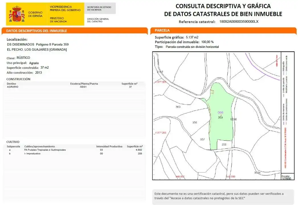 Finca rústica en venda en Los Guájares amb Terrassa i Traster