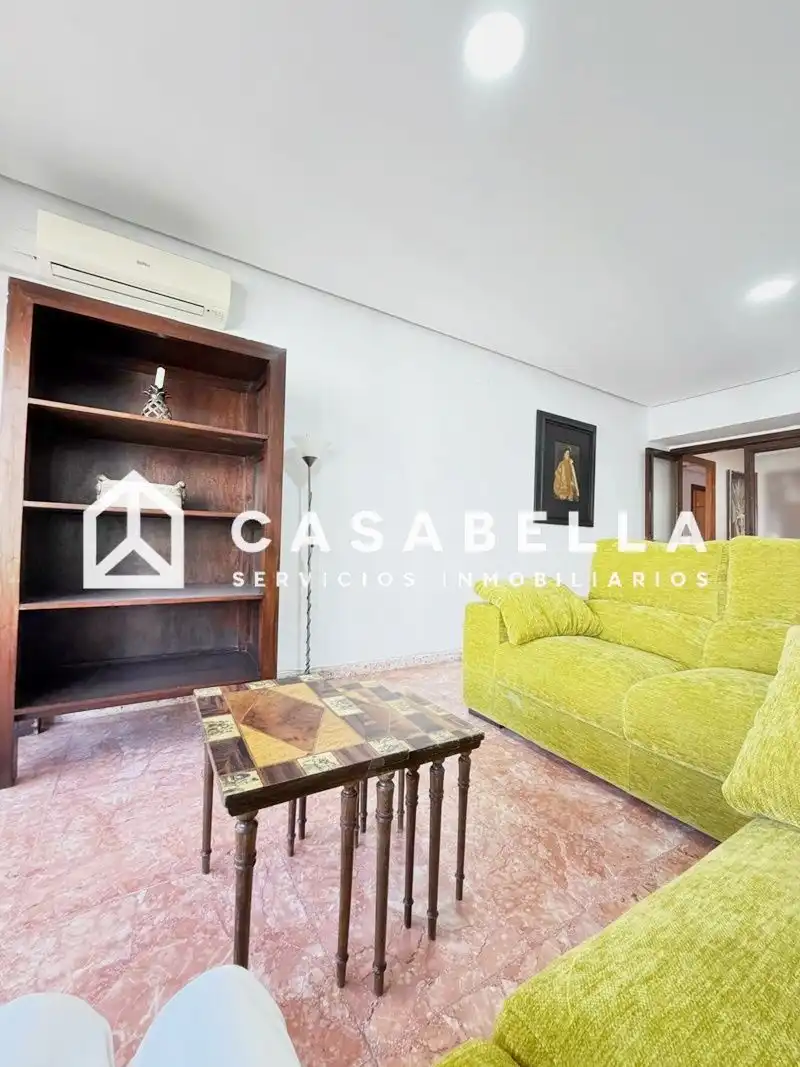 Wohnzimmer von Wohnung zur Miete in Valencia mit Klimaanlage, Heizung und Terrasse