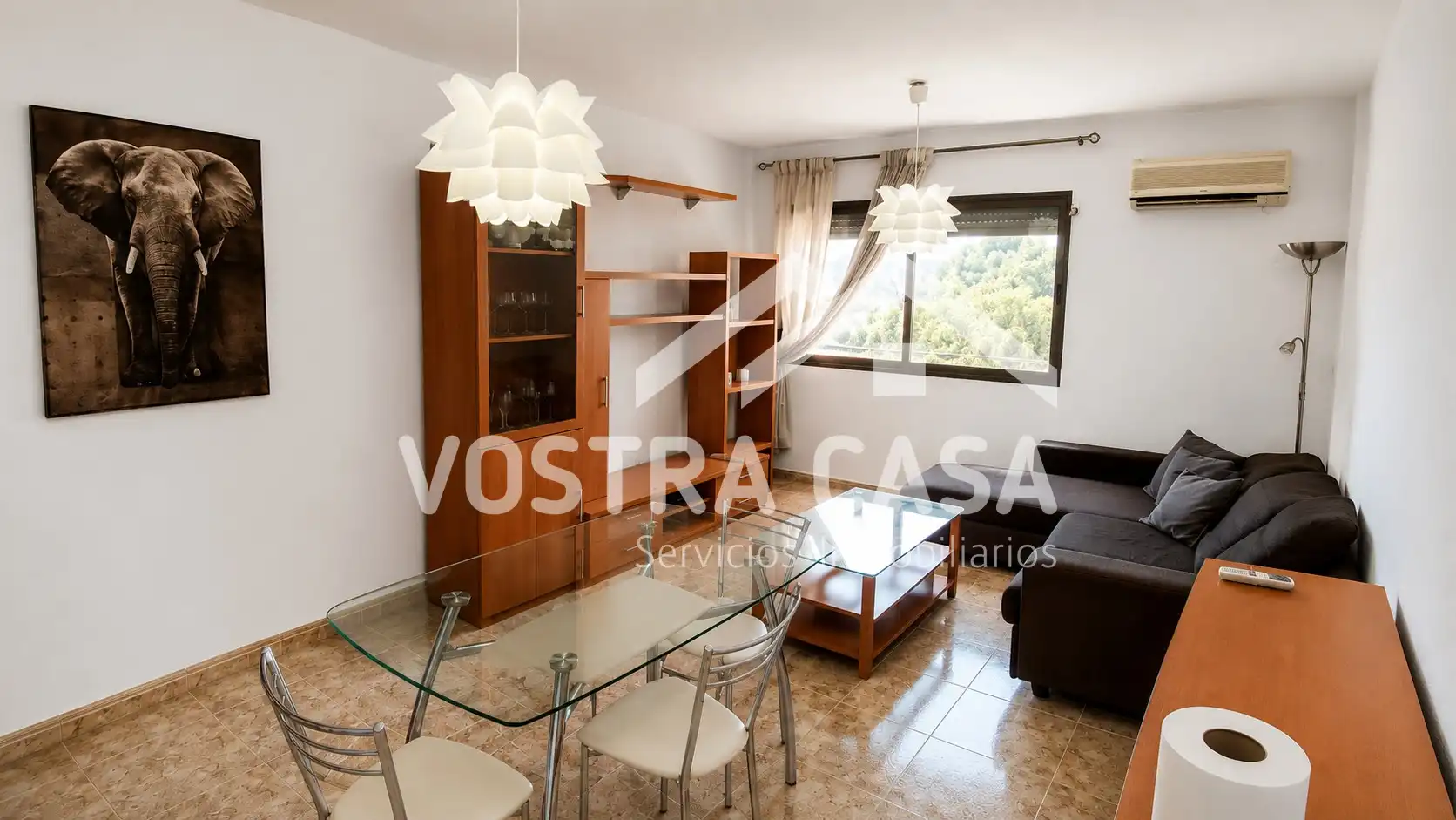 Living room of Flat for rent in Valencia  with Air Conditioner