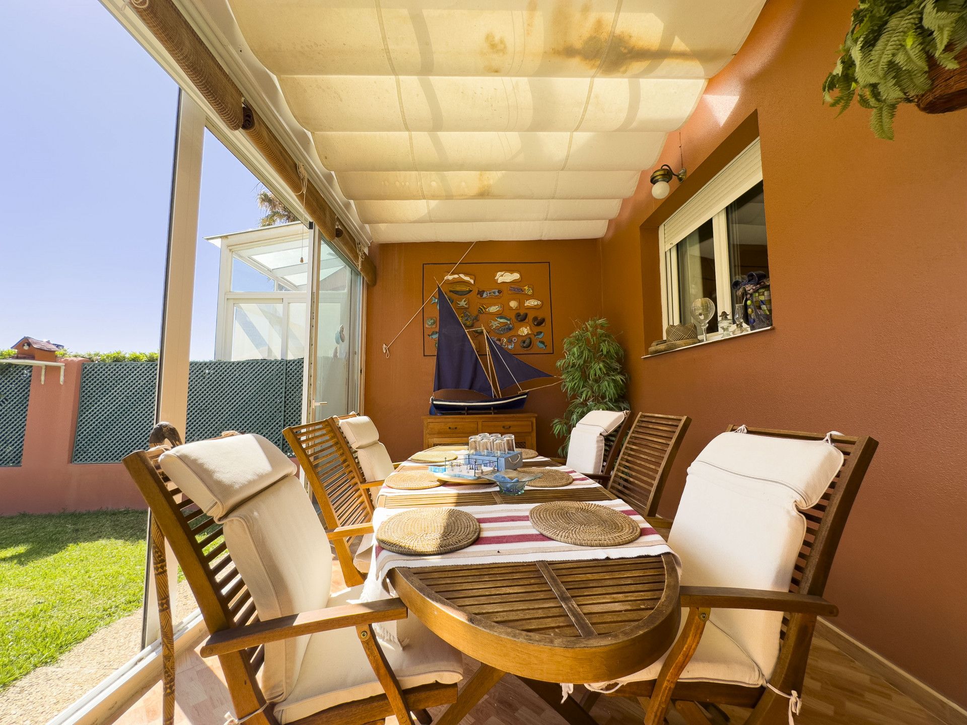 Terrace of Single-family semi-detached for sale in Manilva  with Air Conditioner, Heating and Private garden