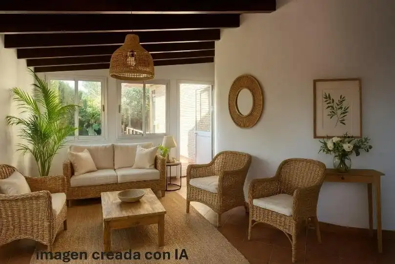 Sala de estar de Casa o chalet en venta en Bormujos con Aire acondicionado, Calefacción y Jardín privado