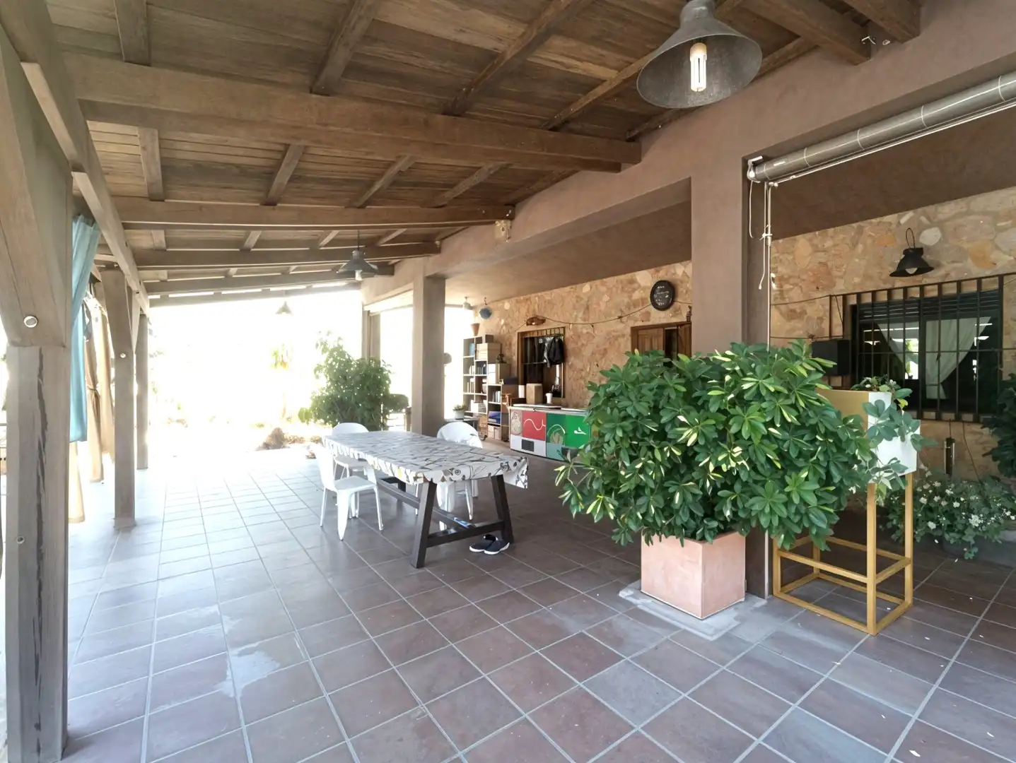 Terrassa de Finca rústica en venda en Puebla de Sancho Pérez amb Aire condicionat, Jardí privat i Traster