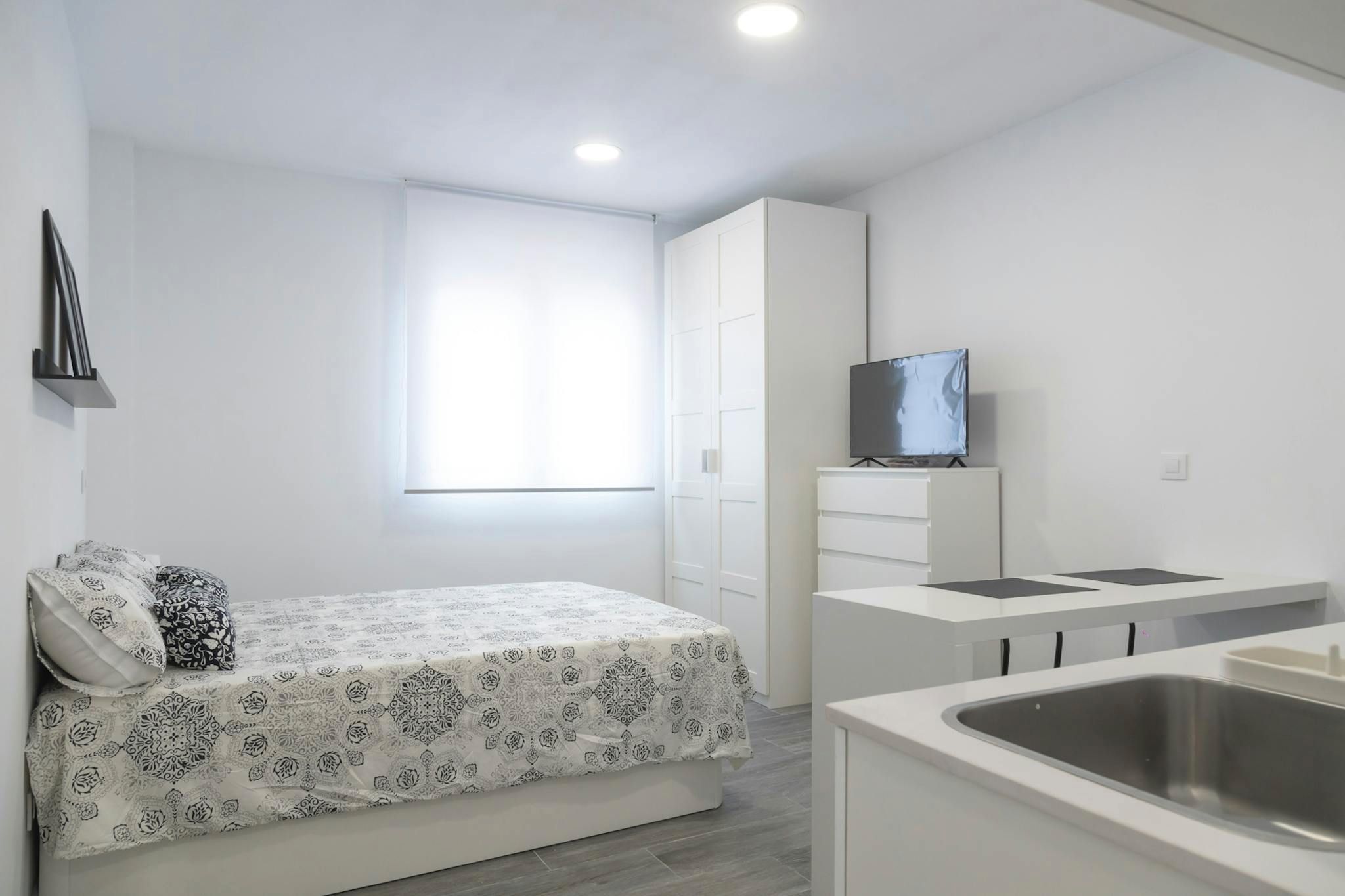 Bedroom of Flat to rent in  Madrid Capital  with Air Conditioner, Heating and Furnished