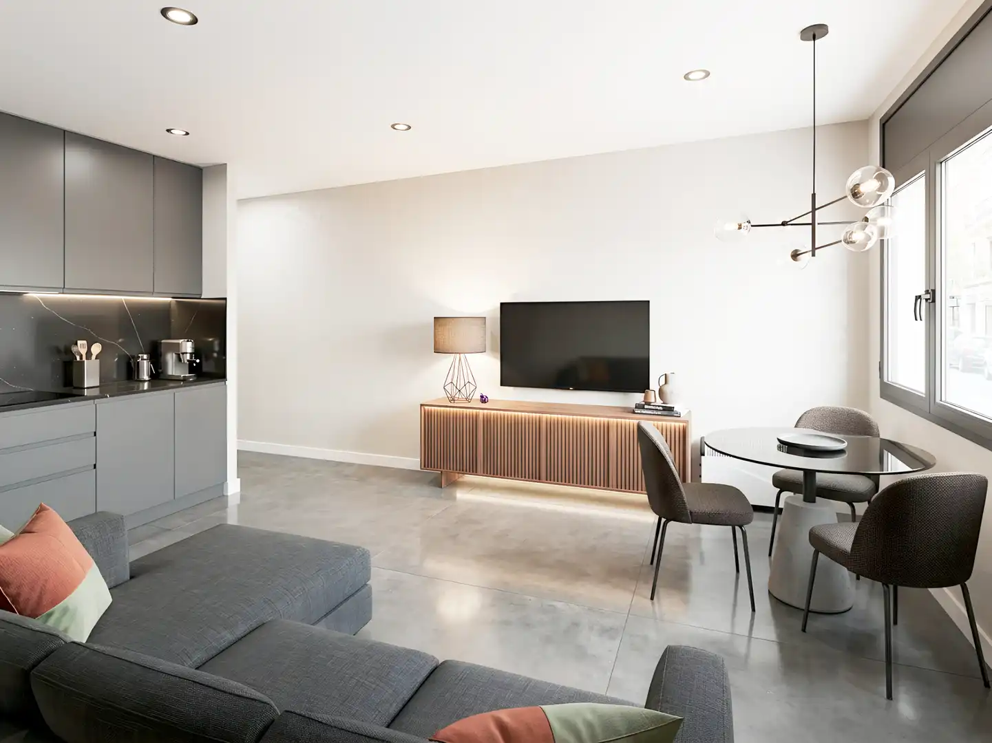 Wohnzimmer von Wohnung zum Verkauf in Castelldefels mit Heizung, Parkett und Möbliert