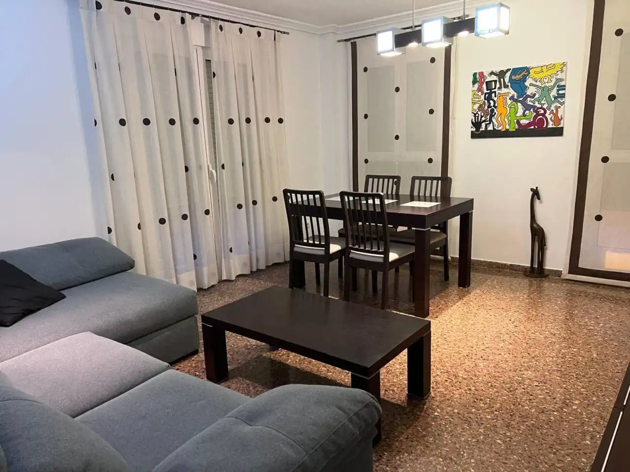 Sala de estar de Piso de alquiler en Valencia con Aire acondicionado, Calefacción y Amueblado