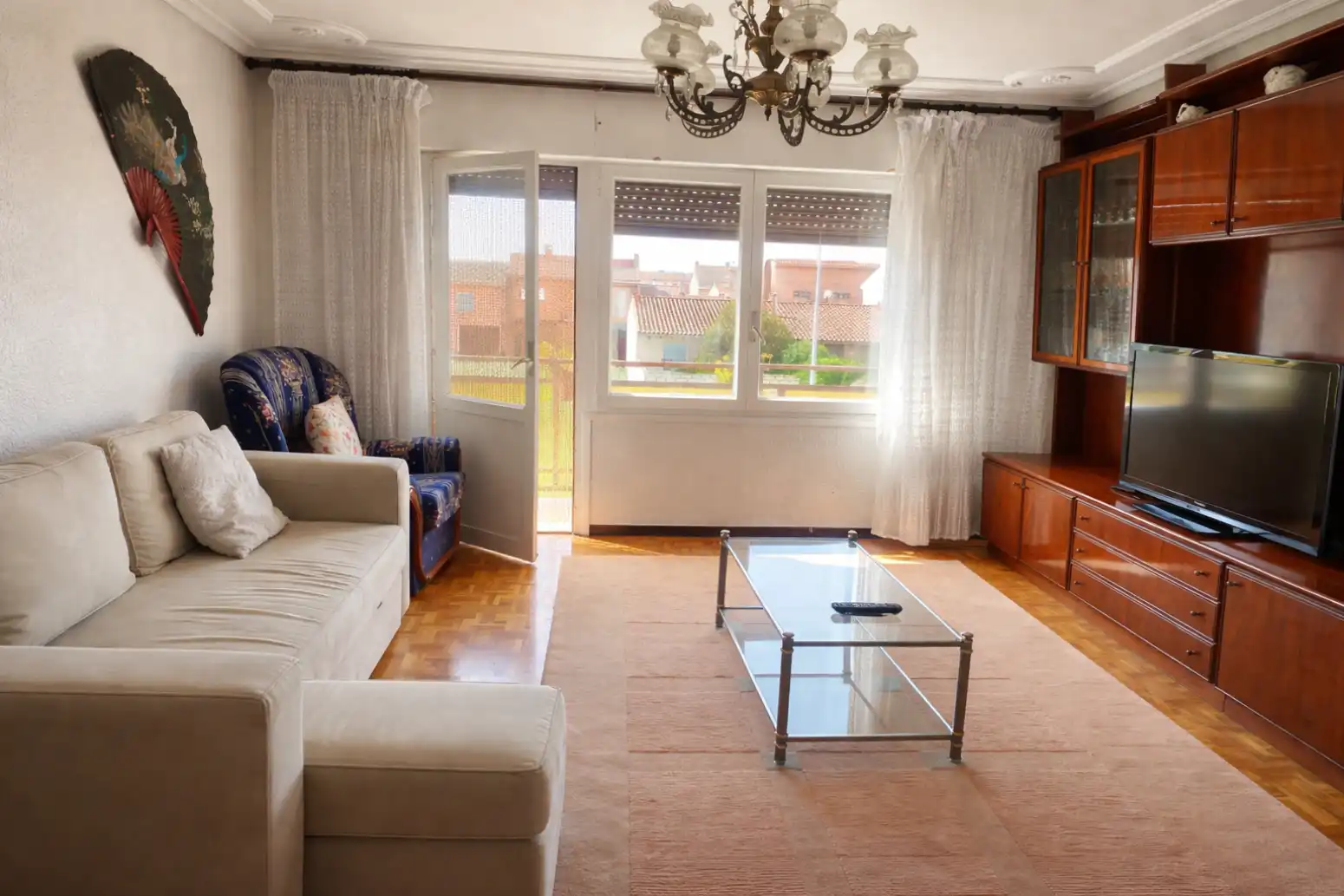 Living room of Flat for sale in Sartaguda  with Heating, Parquet flooring and Terrace