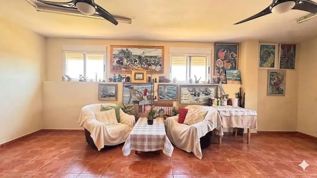 Wohnzimmer von Einfamilien-Reihenhaus zum Verkauf in Puçol mit Heizung, Terrasse und Balkon