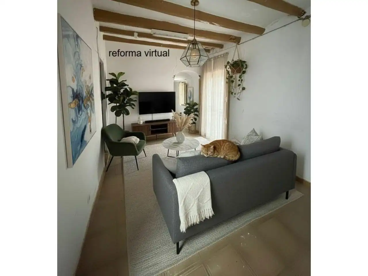 Sala de estar de Casa o chalet en venta en Serra con Jardín privado