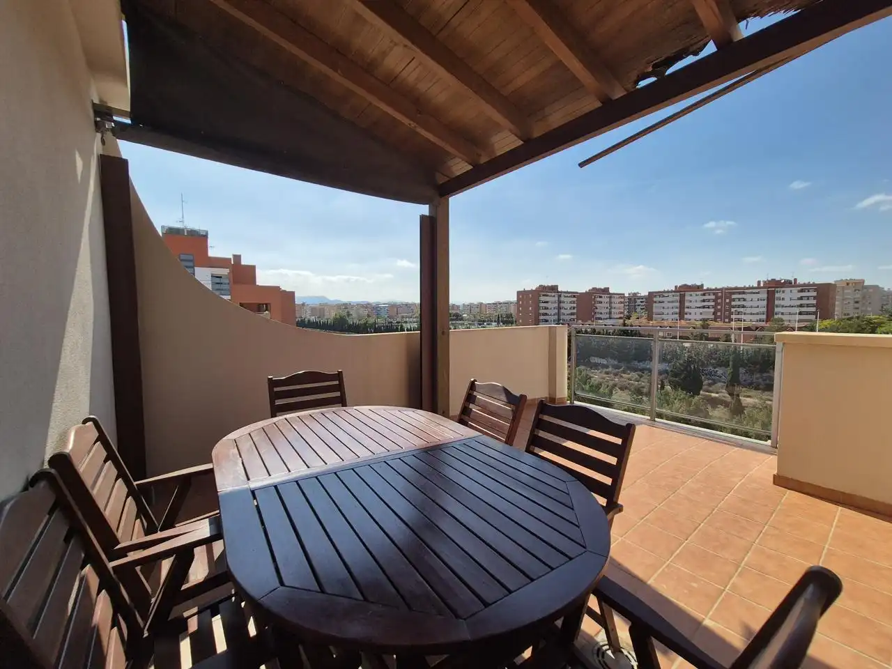 Terrassa de Pis de lloguer en Elche / Elx amb Aire condicionat, Calefacció i Piscina comunitària