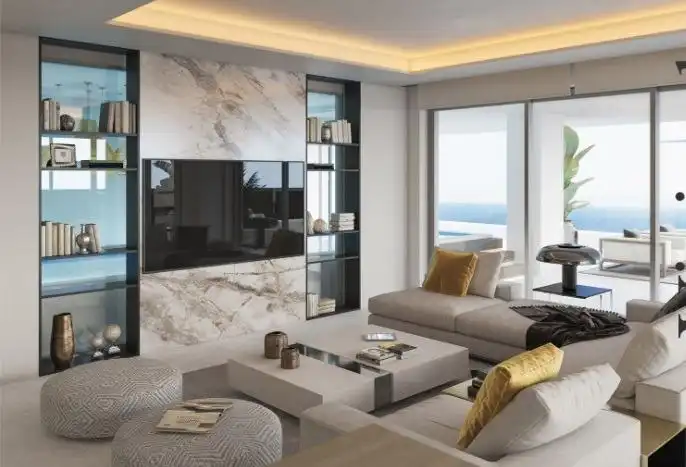 Sala de estar de Apartamento en venta en Málaga con Aire acondicionado, Jardín privado y Terraza