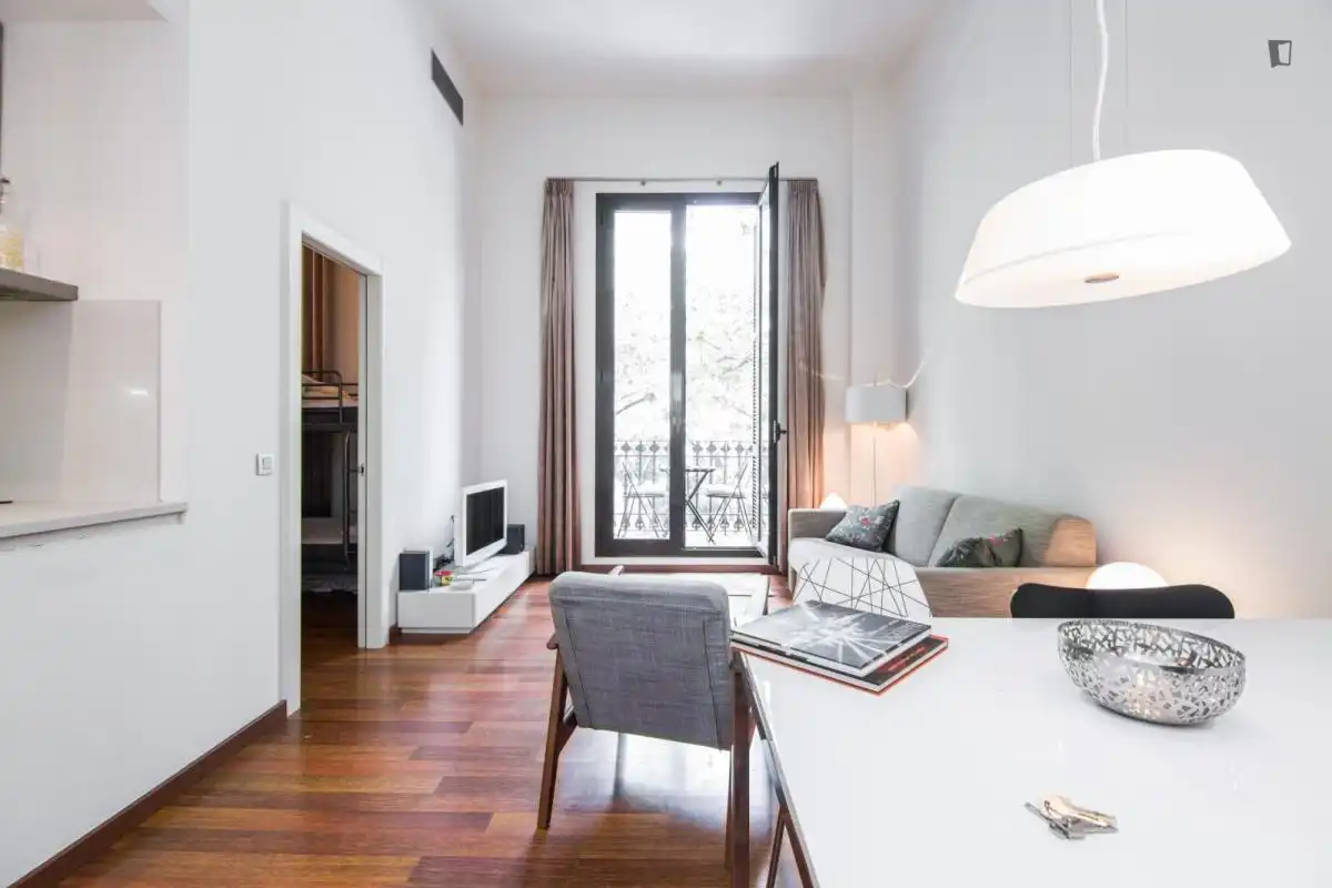 Wohnzimmer von Wohnungen zur Miete in Barcelona mit Klimaanlage, Heizung und Möbliert